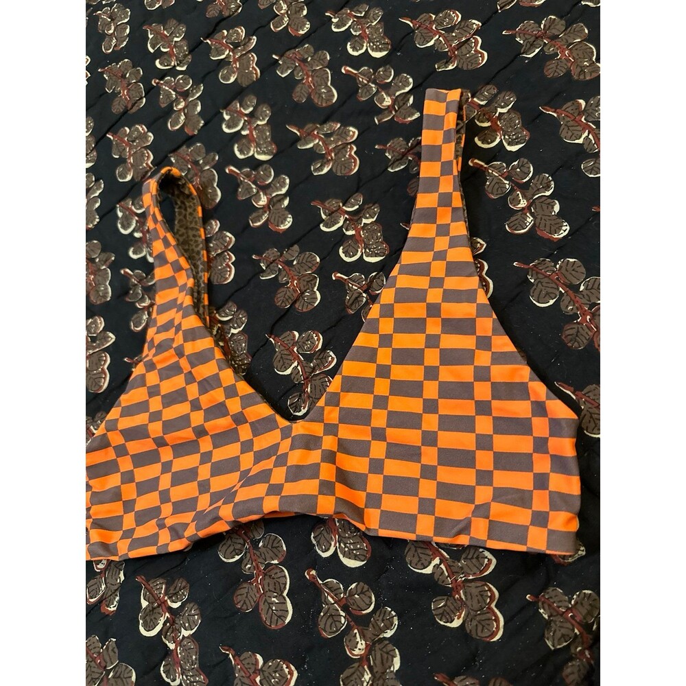 Acacia Swim Top Sports Bra Orange Size Small - Picture 2 of 5